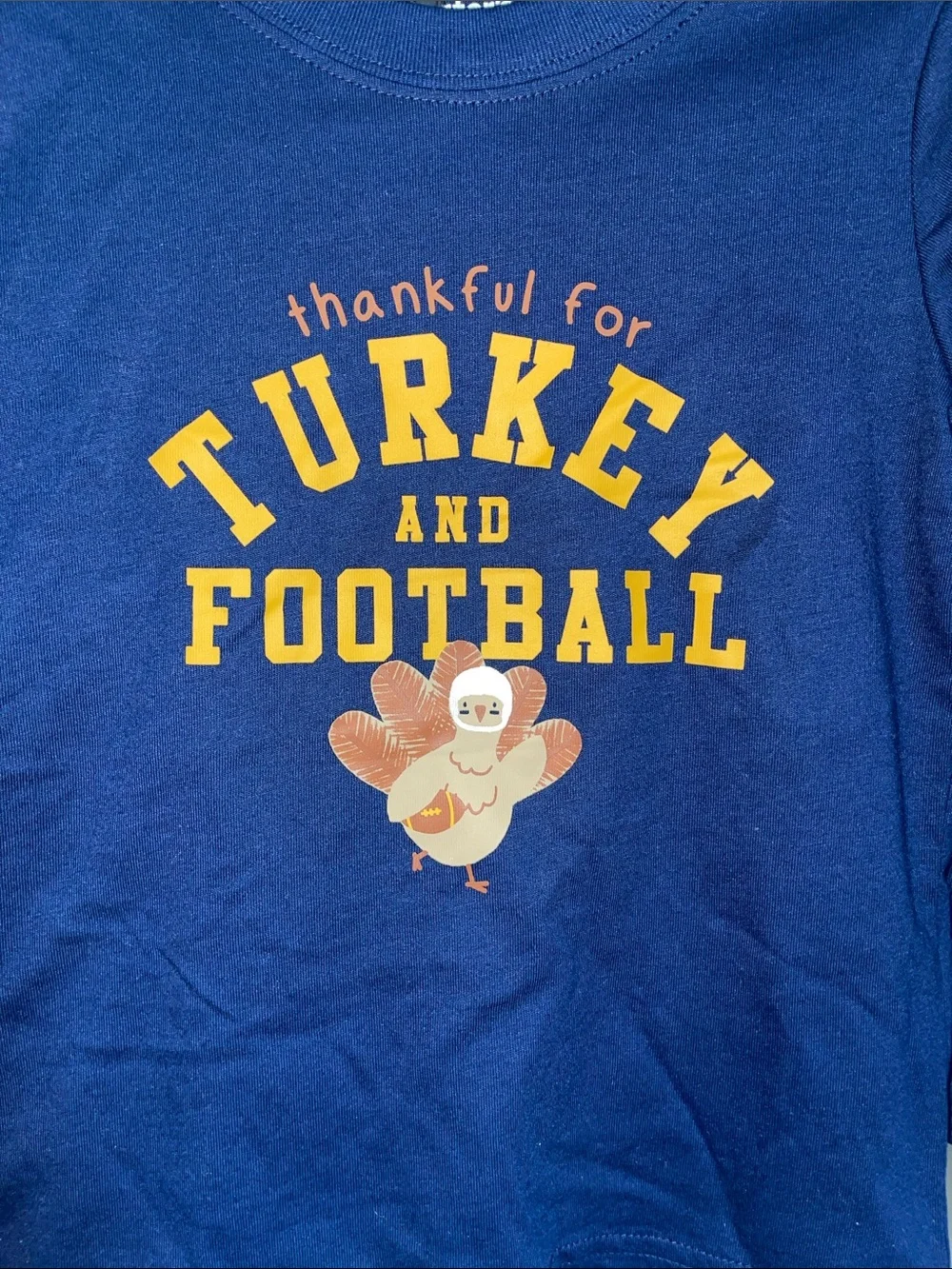 Carter's Navy Long Sleeve 'Turkey and Football' Toddler Outfit - Picture 2 of 4